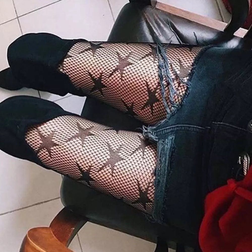 {JANE} star fishnet stocking tights - Picture 4 of 7